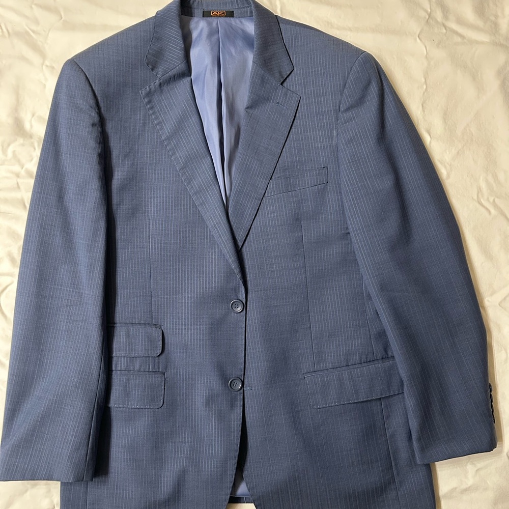 Classic Blue Sport Coat with Textured Weave